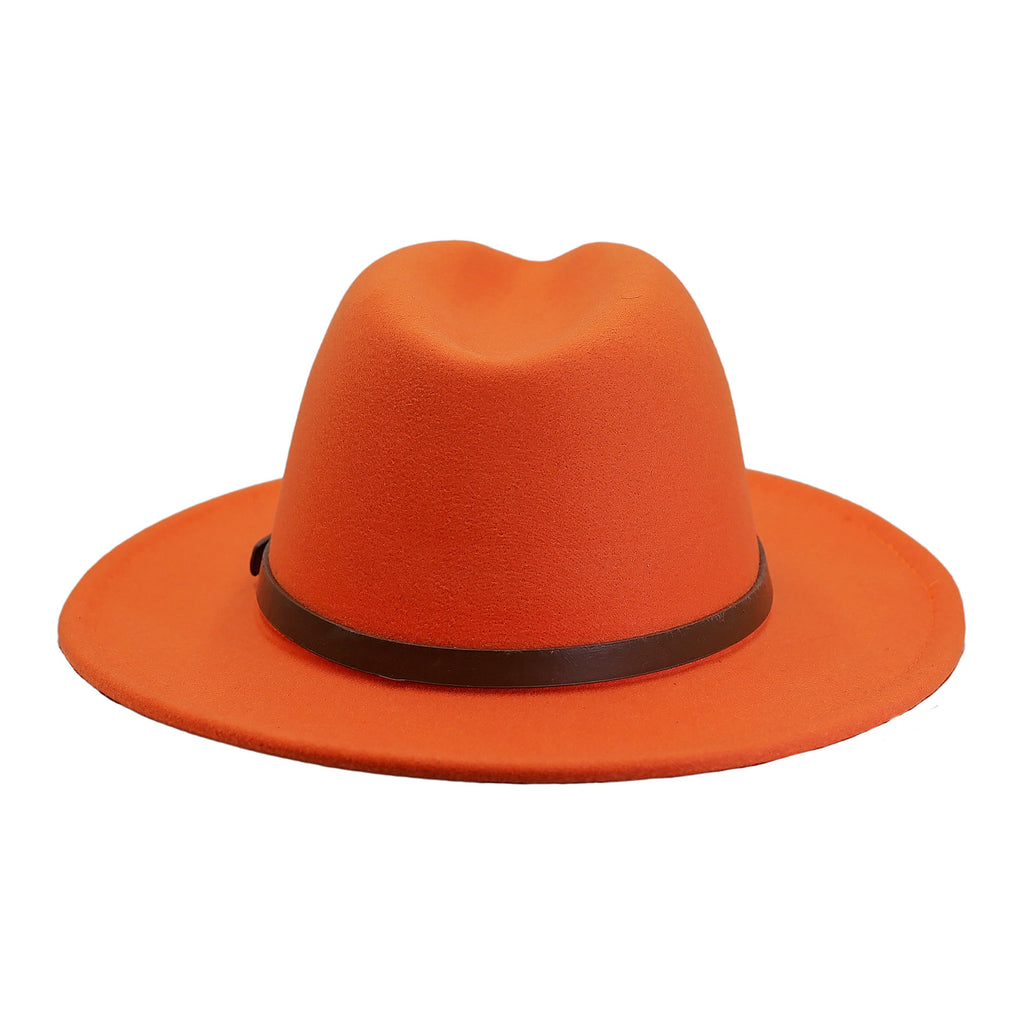 Orange Fedora Hat 