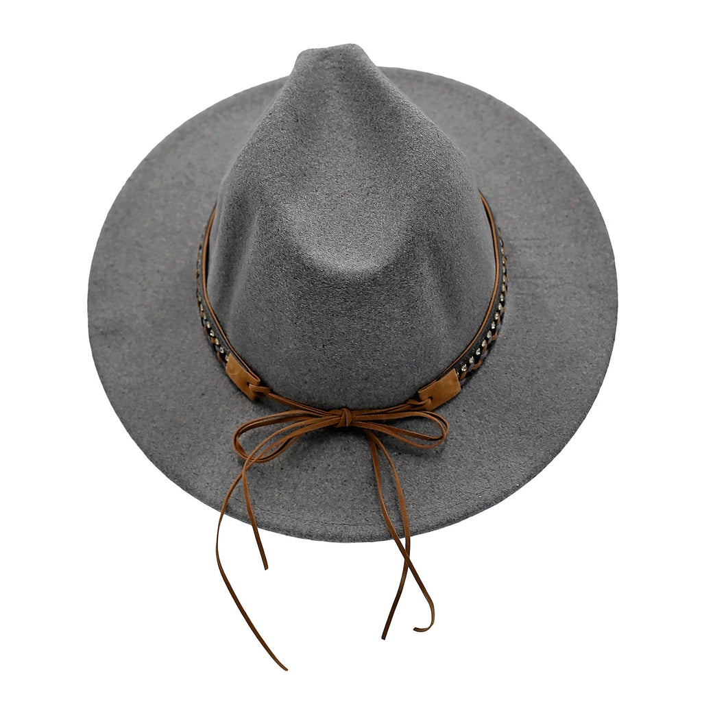 Women's Classic Grey Fedora Hat